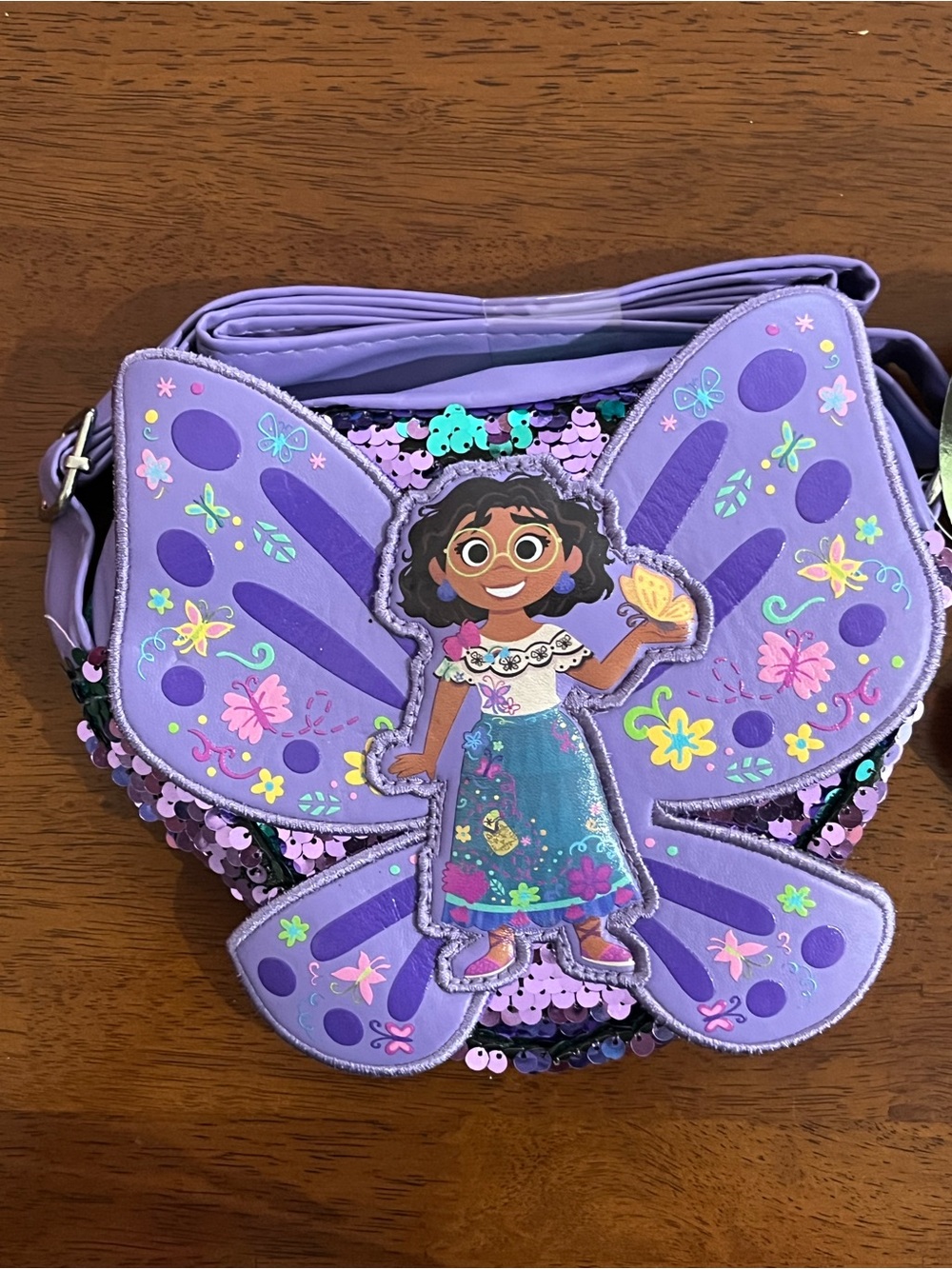 Disney Purple Butterfly Mirabel Crossbody Bag for Kids